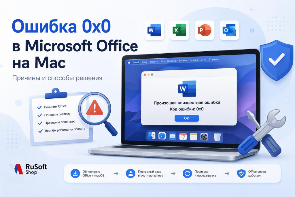 Ошибка 0x0 в Microsoft Office на Mac: почему появляется и как исправить